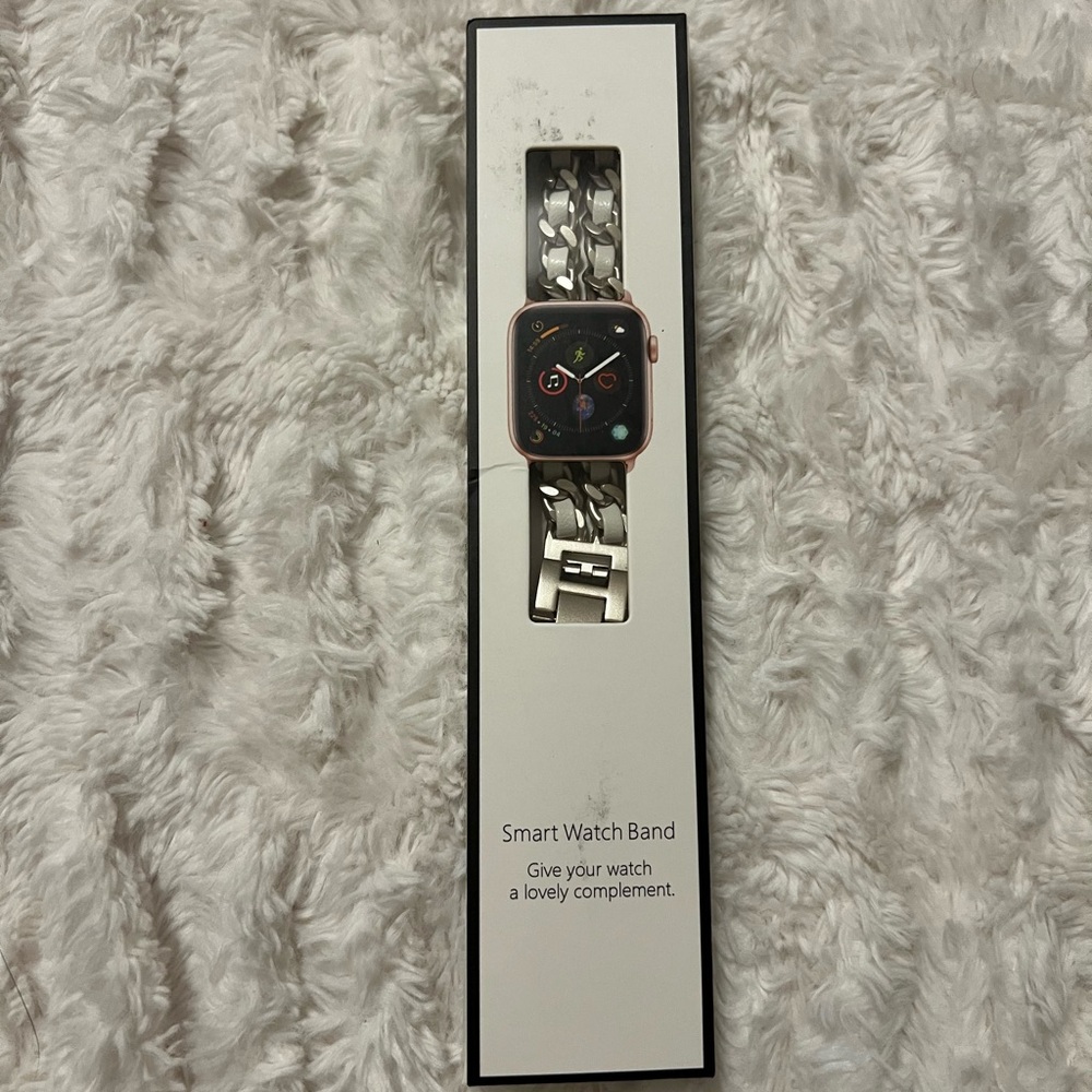 Silver Smart Watch Band